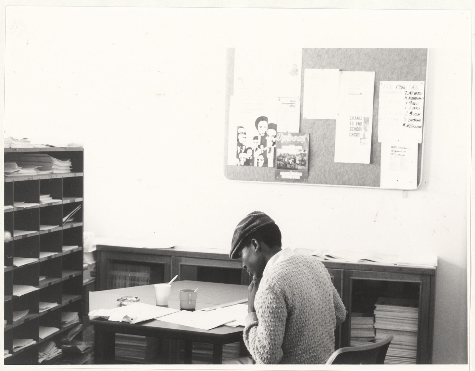 SACHED student working in the library.